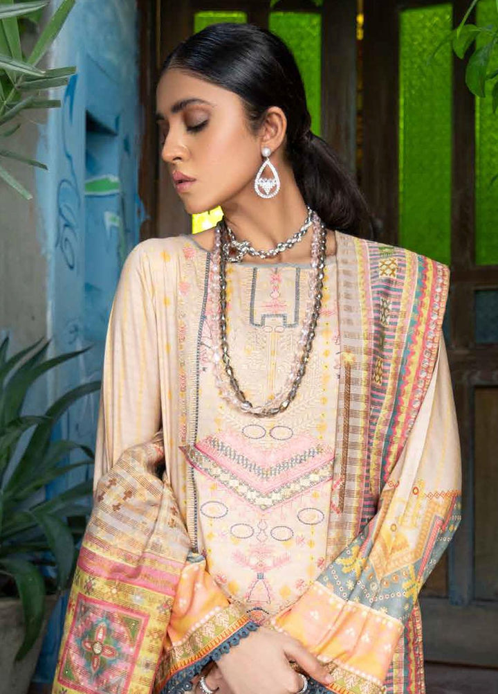 Rang Rasiya Embroidered Dobby Linen Suits Unstitched 3 Piece RR21FW D-643 SAGE - Winter Collection