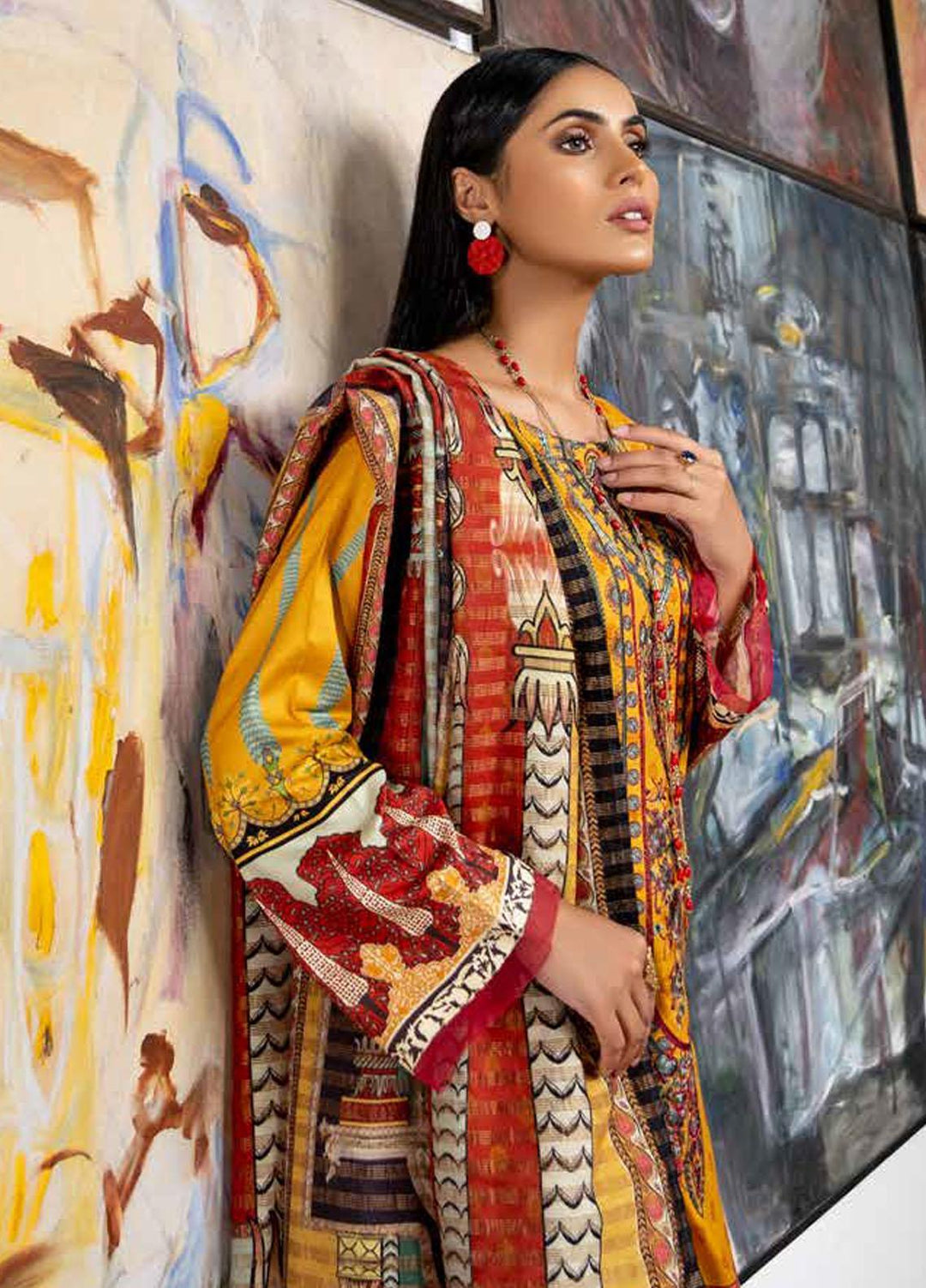 Rang Rasiya Embroidered Dobby Linen Suits Unstitched 3 Piece RR21FW D-645 SPARK - Winter Collection