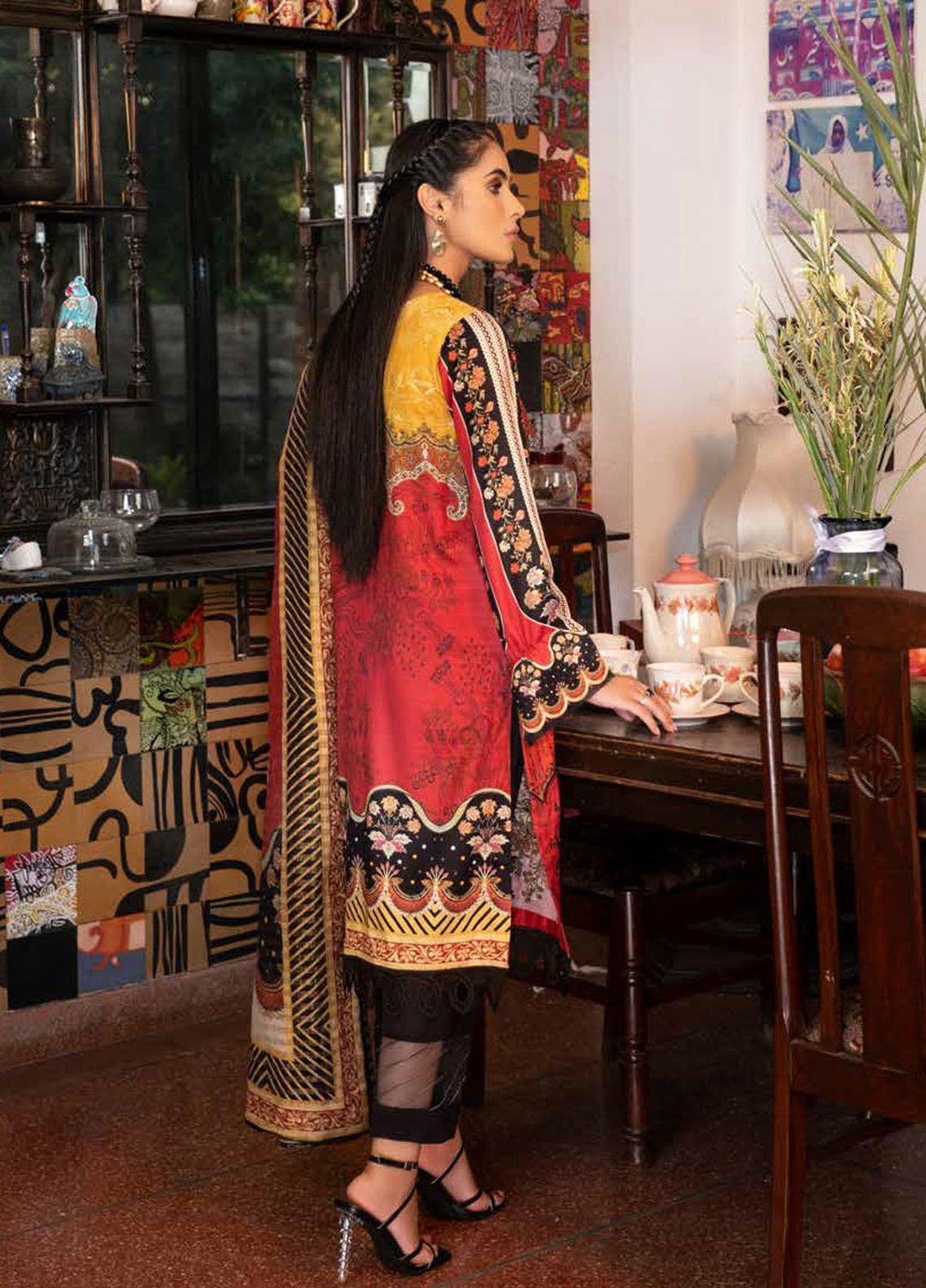 Rang Rasiya Embroidered Dobby Linen Suits Unstitched 3 Piece RR21FW D-646 NICHE - Winter Collection