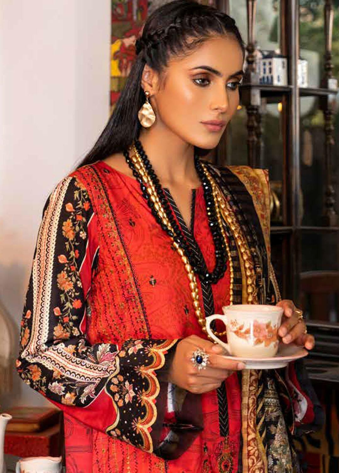 Rang Rasiya Embroidered Dobby Linen Suits Unstitched 3 Piece RR21FW D-646 NICHE - Winter Collection