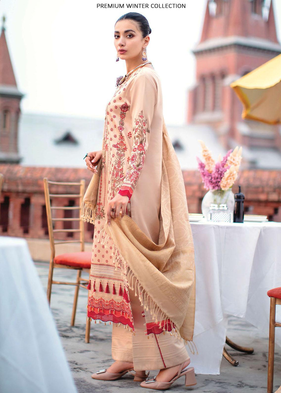Rang Rasiya Embroidered Cotail Linen Suits Unstitched 3 Piece RRV2WP22D5 Isabel - Winter Collection
