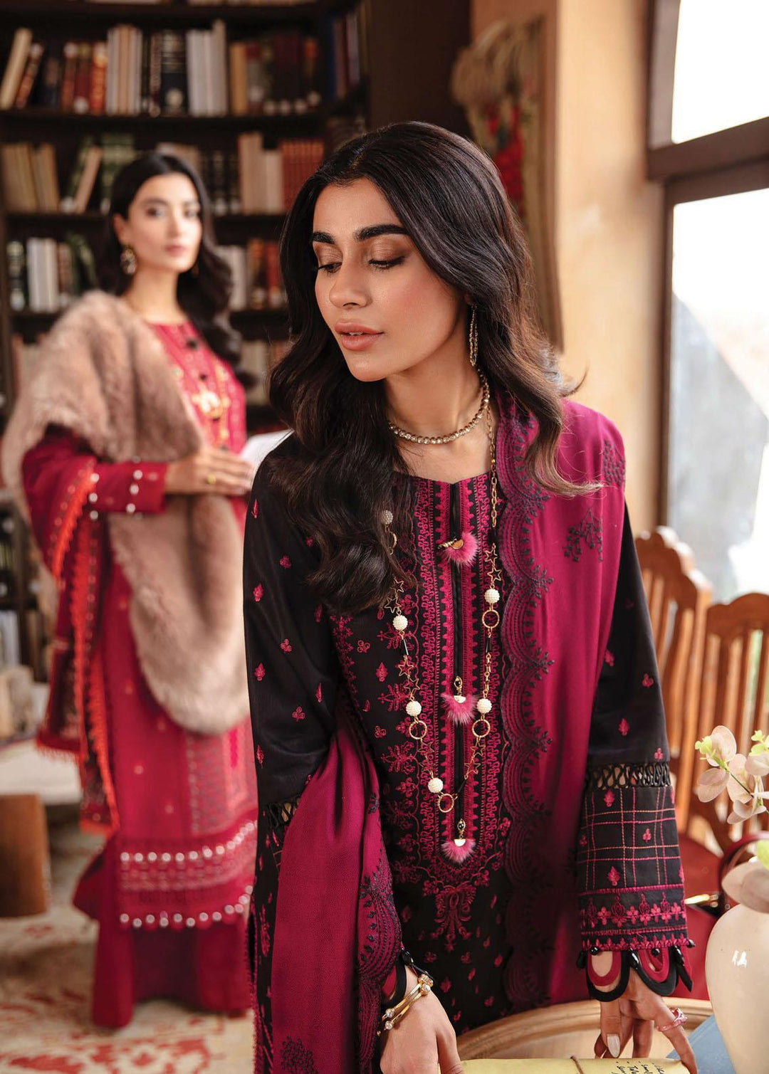 Rang Rasiya Embroidered Cotail Linen Suits Unstitched 3 Piece RR22W D-06 - Winter Collection