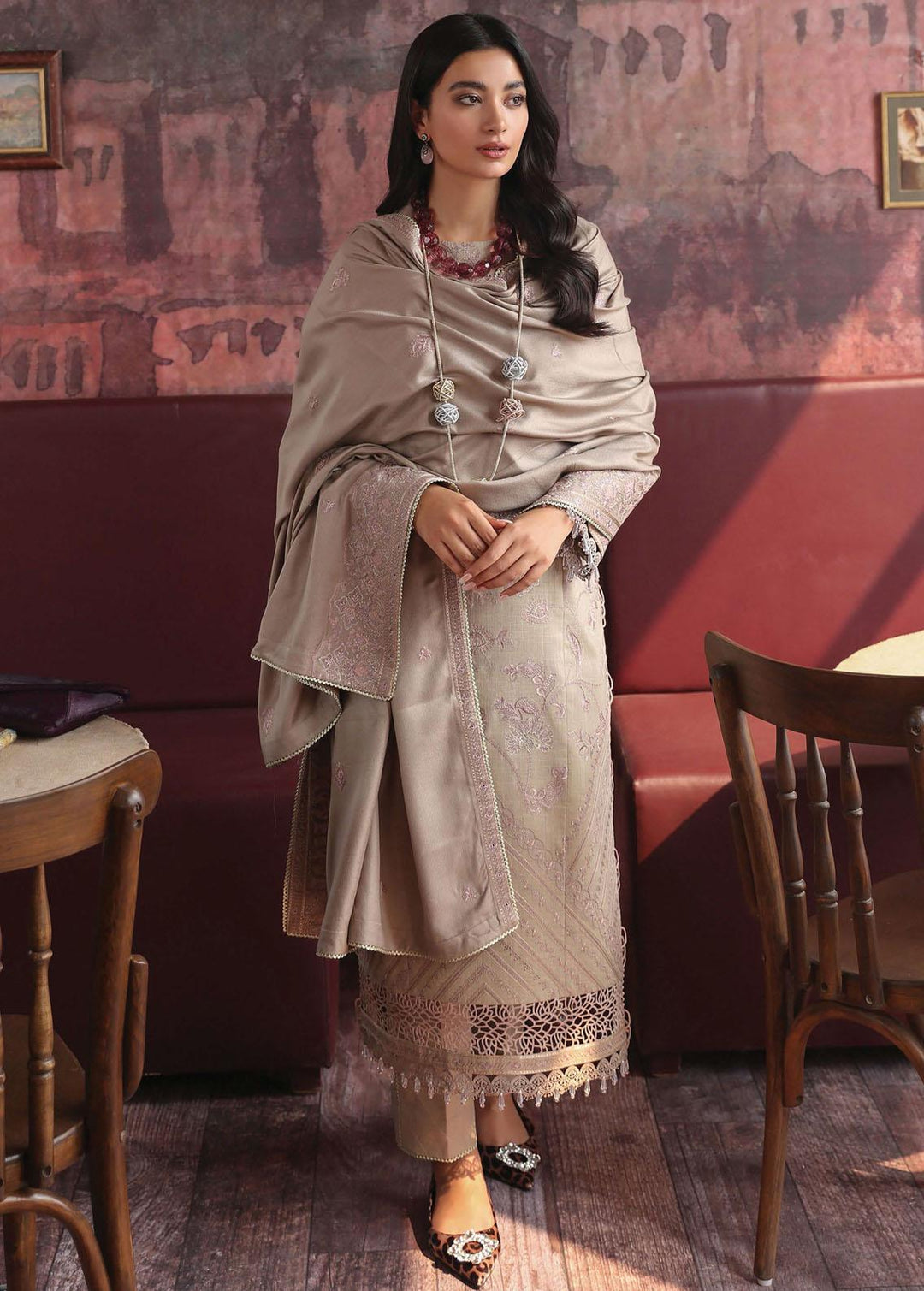 Rang Rasiya Embroidered Khaddar Suits Unstitched 3 Piece RR22W D-10 - Winter Collection