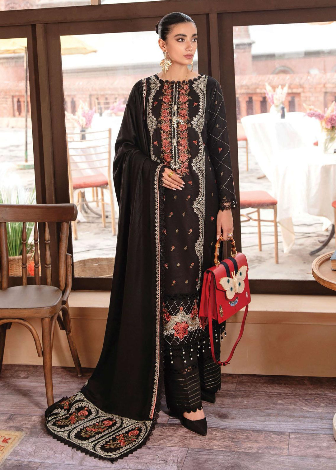 Anas Rang Rang Rasiya Embroidered Linen Suits Unstitched 3 Piece RR22W D-11 ...
