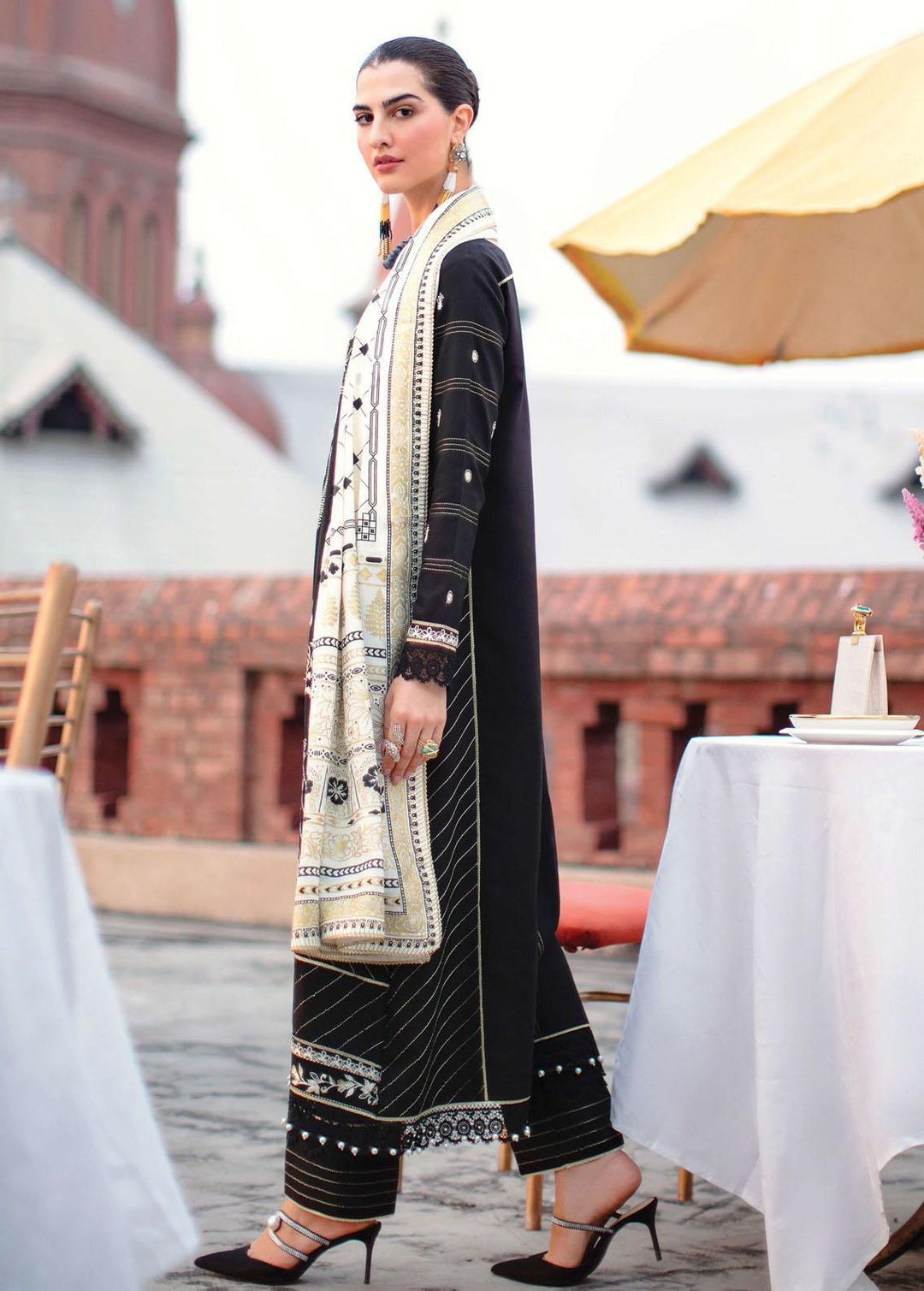 Rang Rasiya Embroidered Linen Suits Unstitched 3 Piece RRV2WP22D14 Glory - Winter Collection