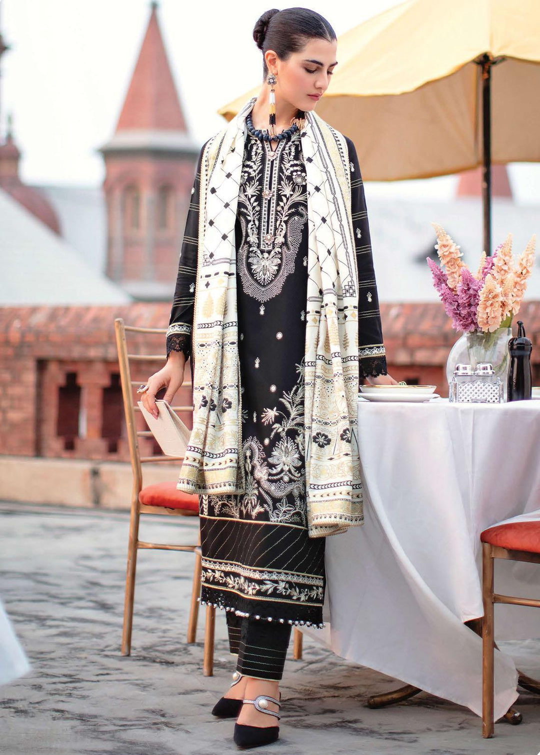 Rang Rasiya Embroidered Linen Suits Unstitched 3 Piece RRV2WP22D14 Glory - Winter Collection