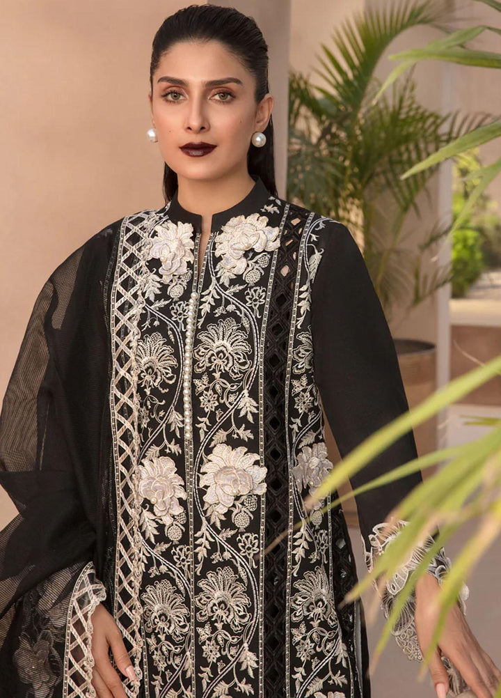 Rang Rasiya Embroidered Lawn Suits Unstitched 3 Piece RR23PE Ebony - Eid Collection