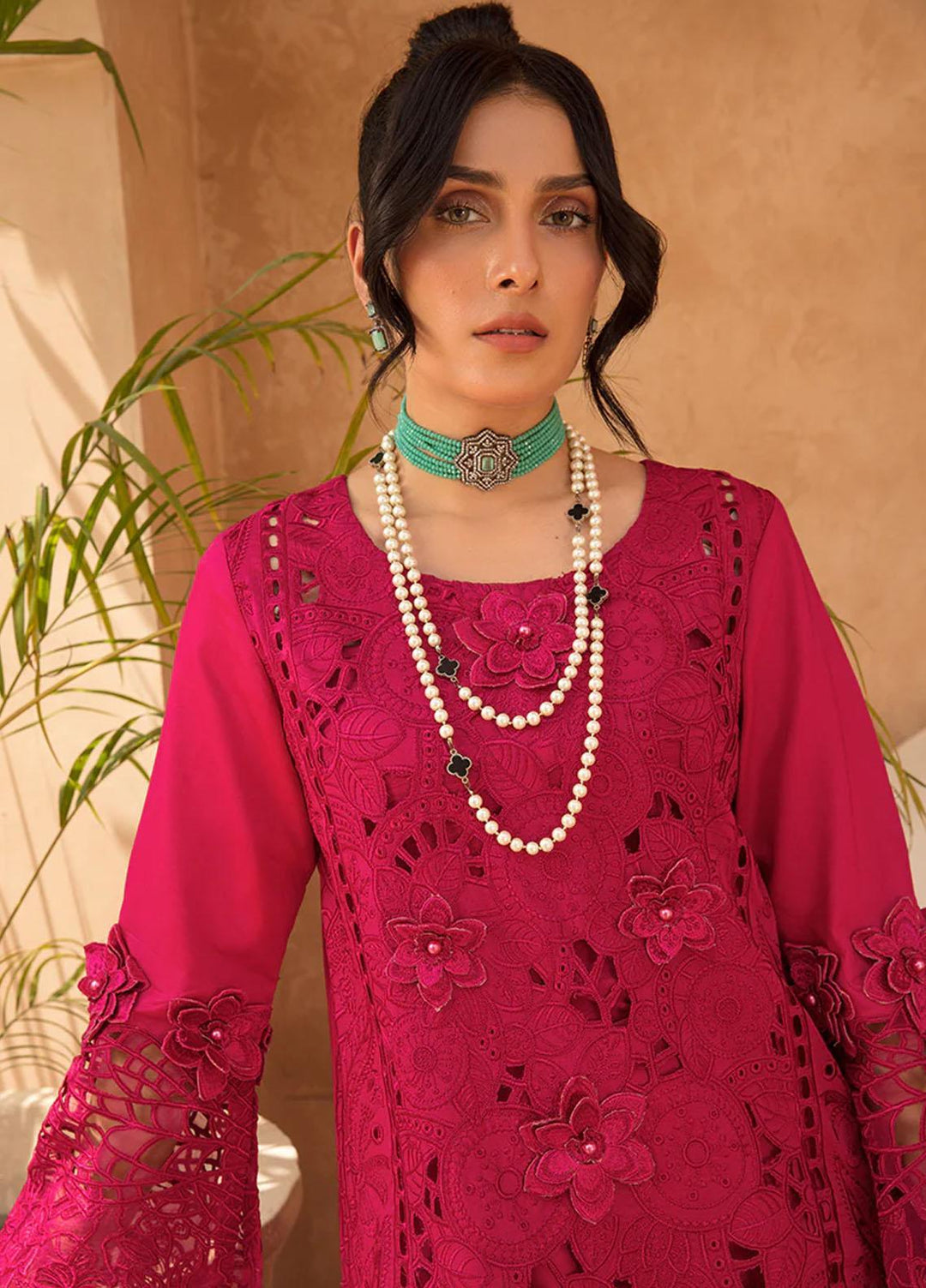 Rang Rasiya Embroidered Lawn Suits Unstitched 3 Piece RR23PE Rubellite - Eid Collection