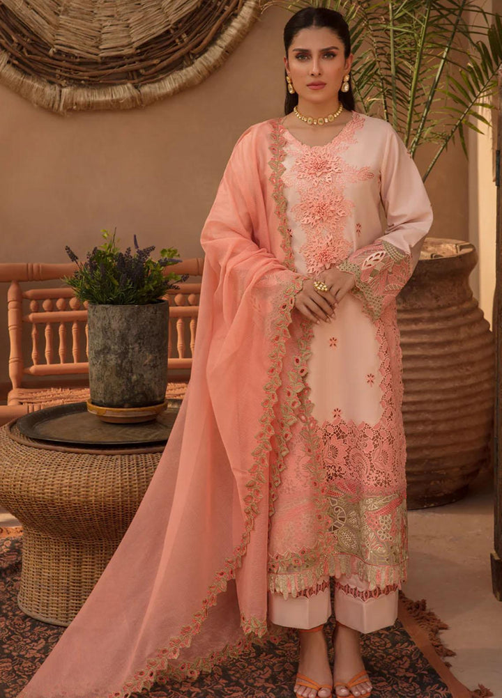 Rang Rasiya Embroidered Lawn Suits Unstitched 3 Piece RR23PE Marganite - Eid Collection