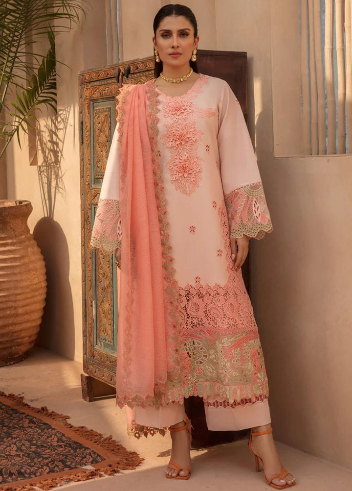 Rang Rasiya Embroidered Lawn Suits Unstitched 3 Piece RR23PE Marganite - Eid Collection