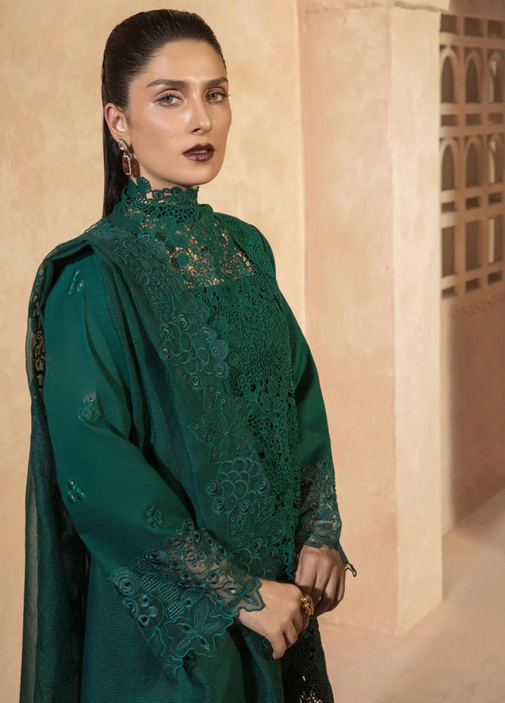 Rang Rasiya Embroidered Lawn Suits Unstitched 3 Piece RR23PE Emerald - Eid Collection