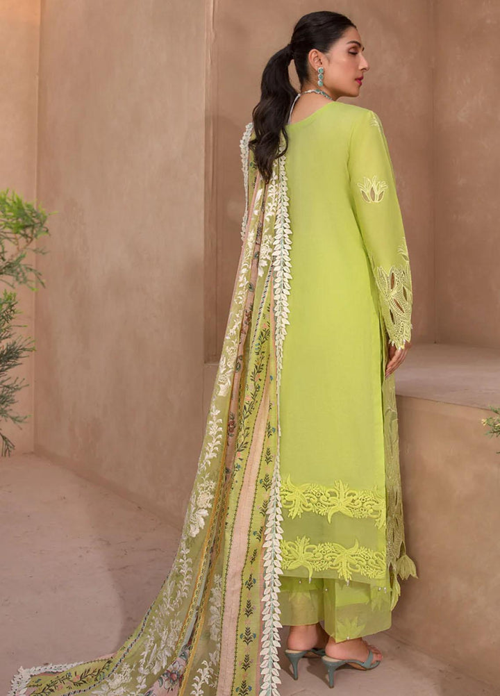 Rang Rasiya Embroidered Lawn Suits Unstitched 3 Piece RR23PE Lime - Eid Collection
