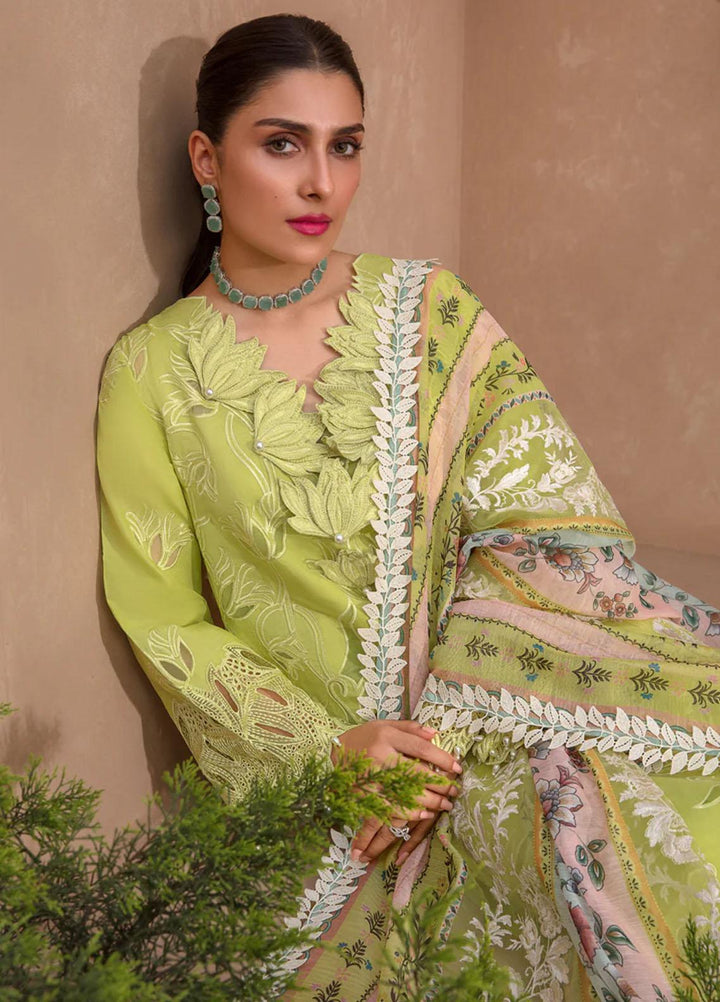 Rang Rasiya Embroidered Lawn Suits Unstitched 3 Piece RR23PE Lime - Eid Collection