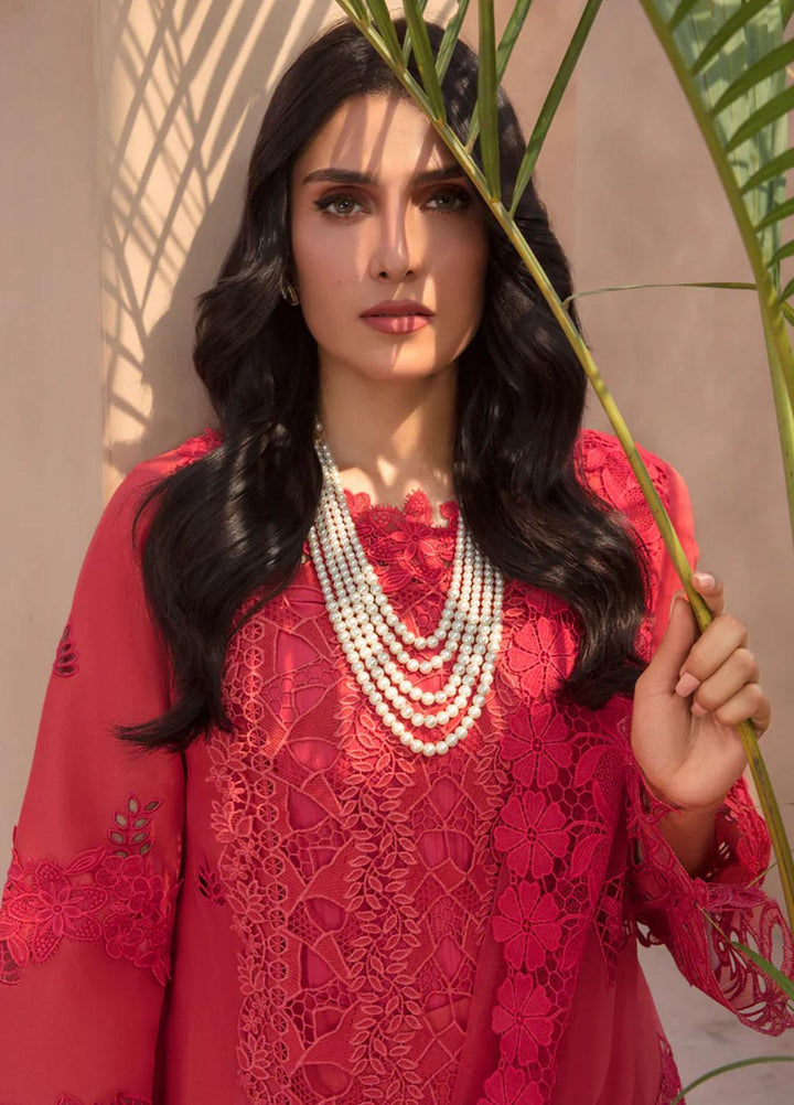 Rang Rasiya Embroidered Lawn Suits Unstitched 3 Piece RR23PE Carnelian - Eid Collection