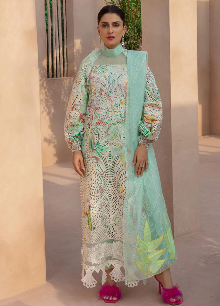 Rang Rasiya Embroidered Lawn Suits Unstitched 3 Piece RR23PE Moonstone - Eid Collection