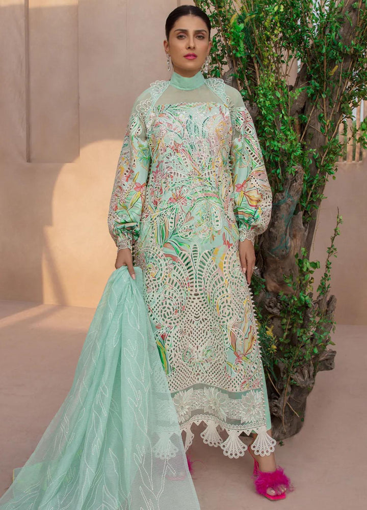 Rang Rasiya Embroidered Lawn Suits Unstitched 3 Piece RR23PE Moonstone - Eid Collection