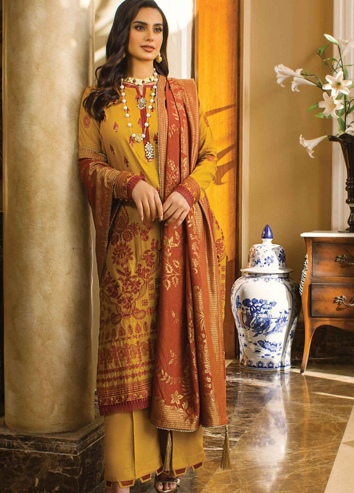 Rang Rasiya Embroidered Karandi Suits Unstitched 3 Piece RR21PW D-01 REGAL - Winter Collection