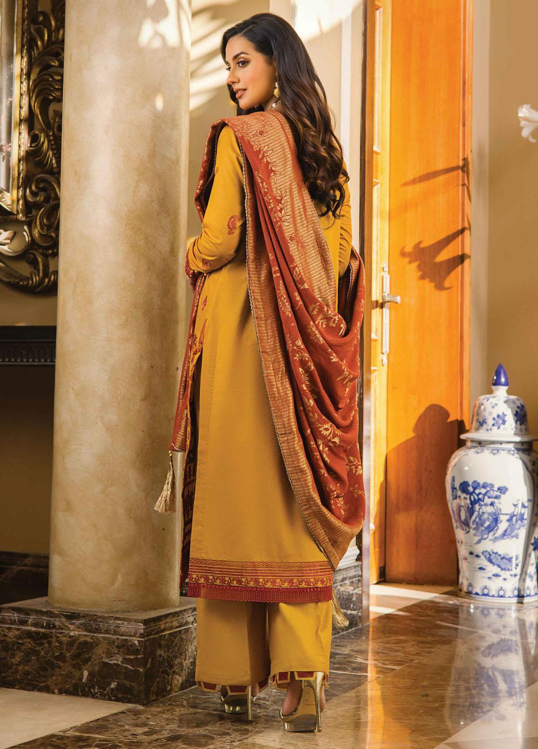 Rang Rasiya Embroidered Karandi Suits Unstitched 3 Piece RR21PW D-01 REGAL - Winter Collection