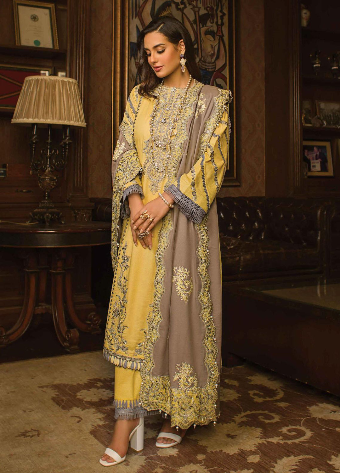 Rang Rasiya Embroidered Karandi Suits Unstitched 3 Piece RR21PW D-03 LUSH - Winter Collection