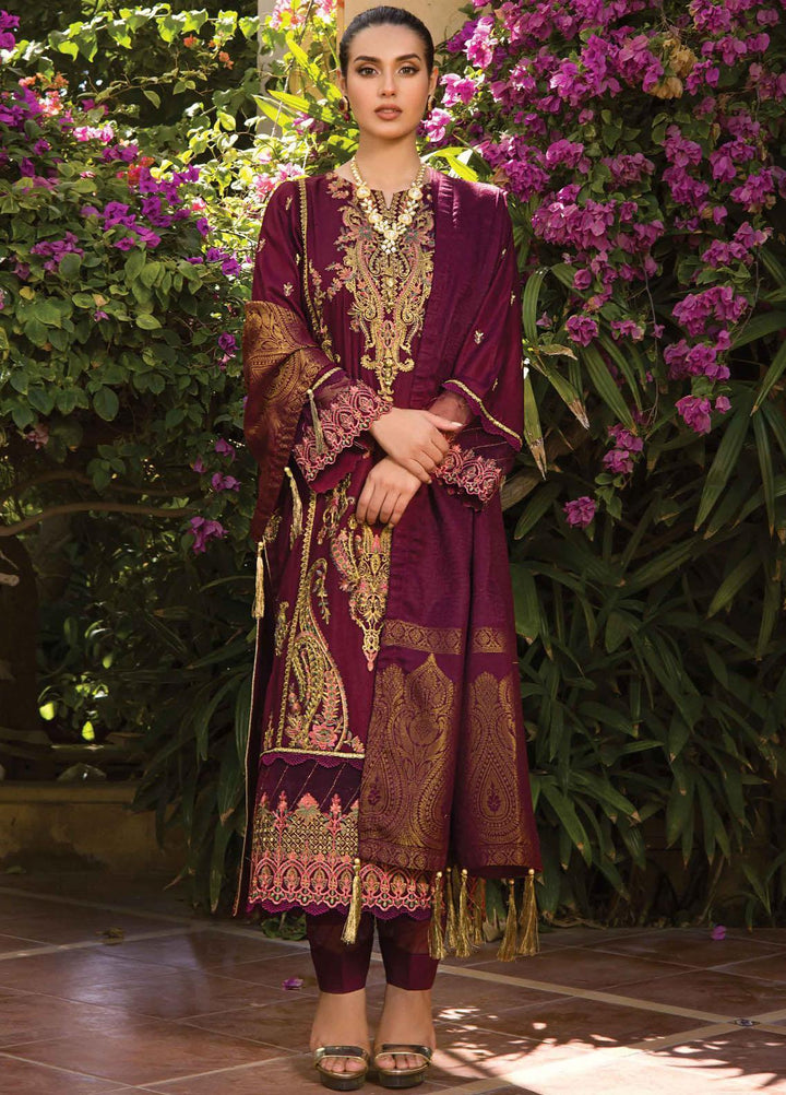 Rang Rasiya Embroidered Dobby Linen Suits Unstitched 3 Piece RR21PW D-06 FREESIAH - Winter Collection