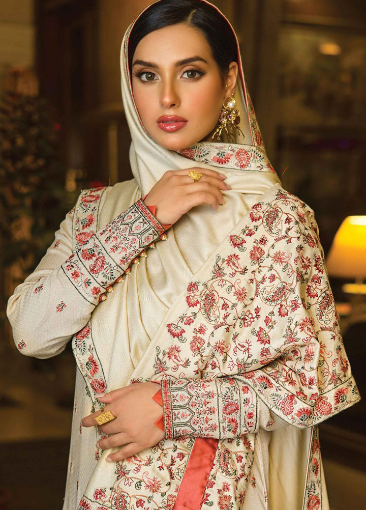 Rang Rasiya Embroidered Dobby Linen Suits Unstitched 3 Piece RR21PW D-08 MAESTRO - Winter Collection