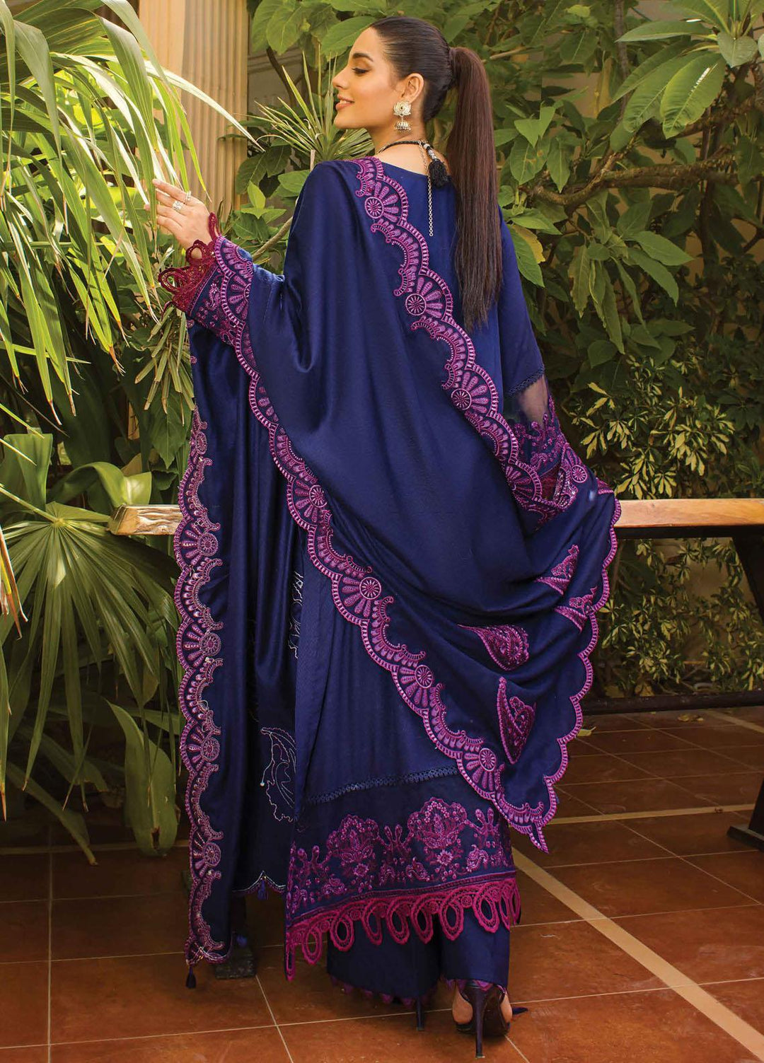 Rang Rasiya Embroidered Dobby Linen Suits Unstitched 3 Piece RR21PW D-09 DILARA - Winter Collection