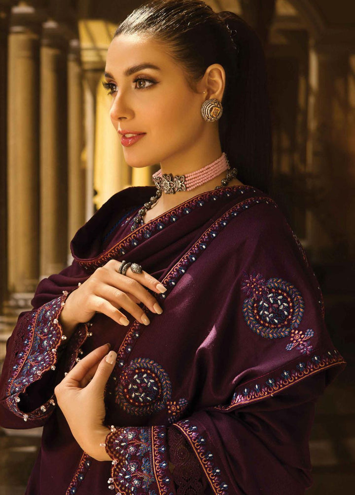 Rang Rasiya Embroidered Dobby Linen Suits Unstitched 3 Piece RR21PW D-10 AREZOU - Winter Collection