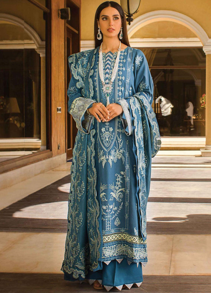 Rang Rasiya Embroidered Dobby Linen Suits Unstitched 3 Piece RR21PW D-14 SITARE - Winter Collection