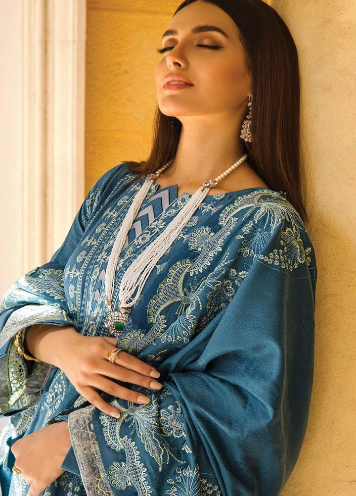 Rang Rasiya Embroidered Dobby Linen Suits Unstitched 3 Piece RR21PW D-14 SITARE - Winter Collection