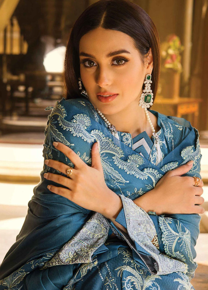 Rang Rasiya Embroidered Dobby Linen Suits Unstitched 3 Piece RR21PW D-14 SITARE - Winter Collection