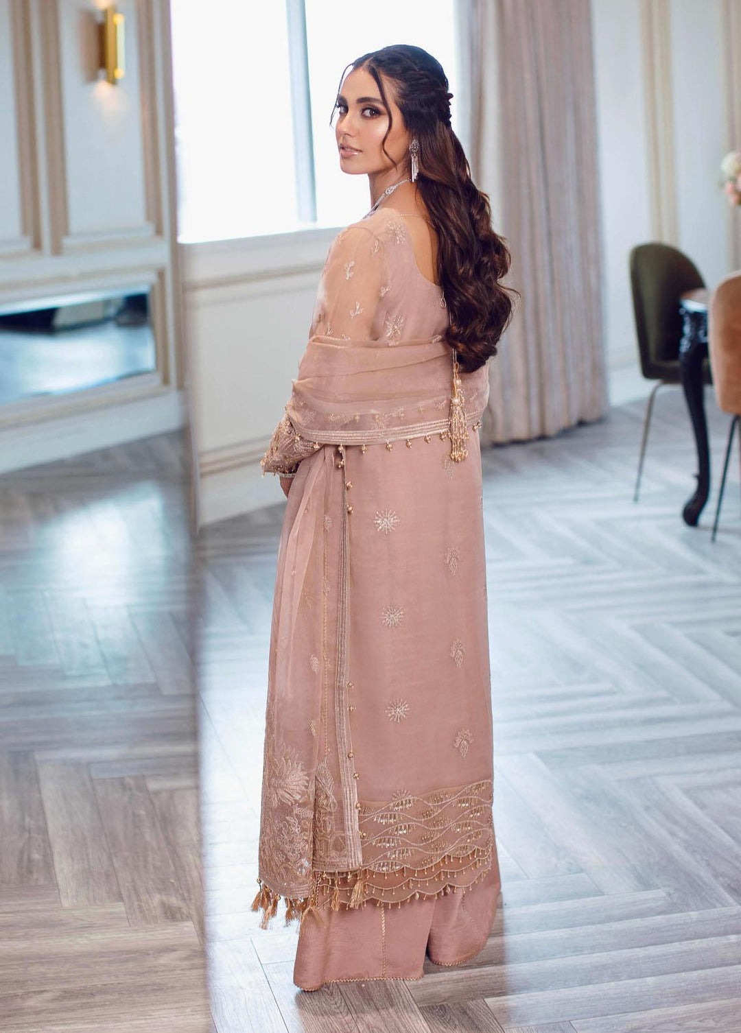Ritzier By Rang Rasiya Embroidered Organza Suits Unstitched 3 Piece RRRZ22D8 Azal - Wedding Collection