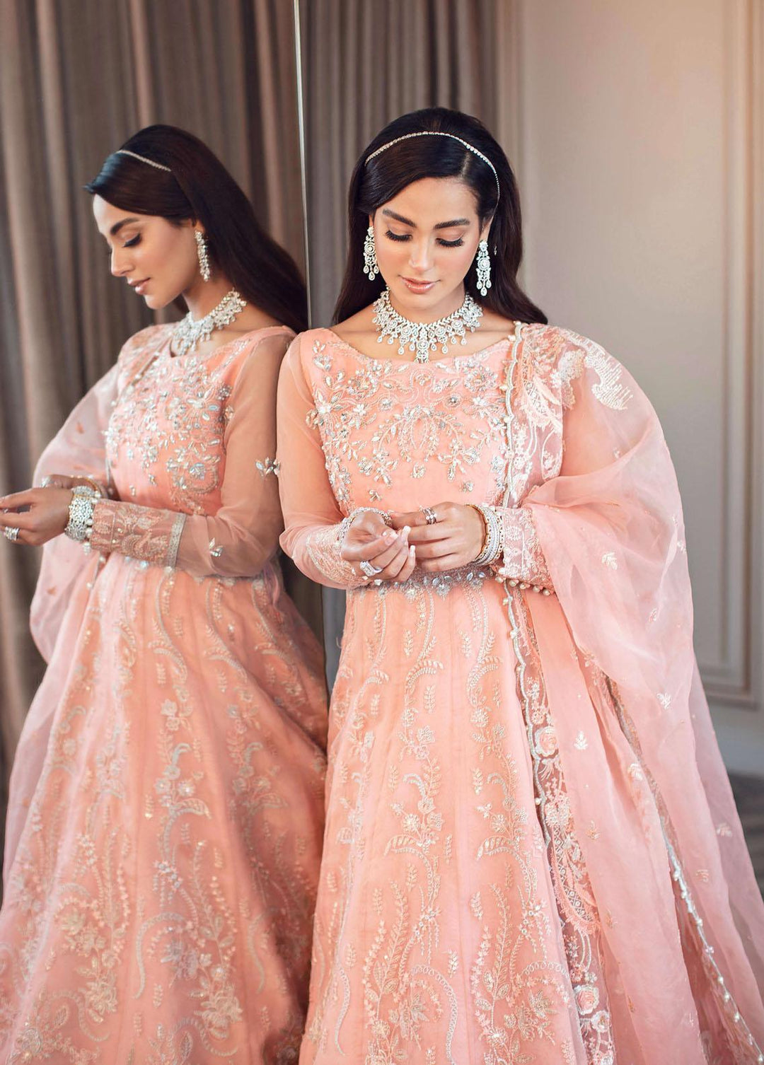 Ritzier By Rang Rasiya Embroidered Organza Suits Unstitched 3 Piece RRRZ22D2 Maya - Wedding Collection