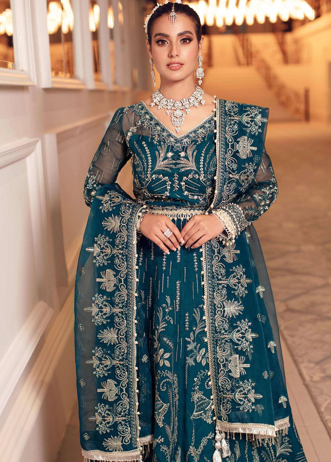 Ritzier By Rang Rasiya Embroidered Organza Suits Unstitched 3 Piece RRRZ22D3 Parizae - Wedding Collection