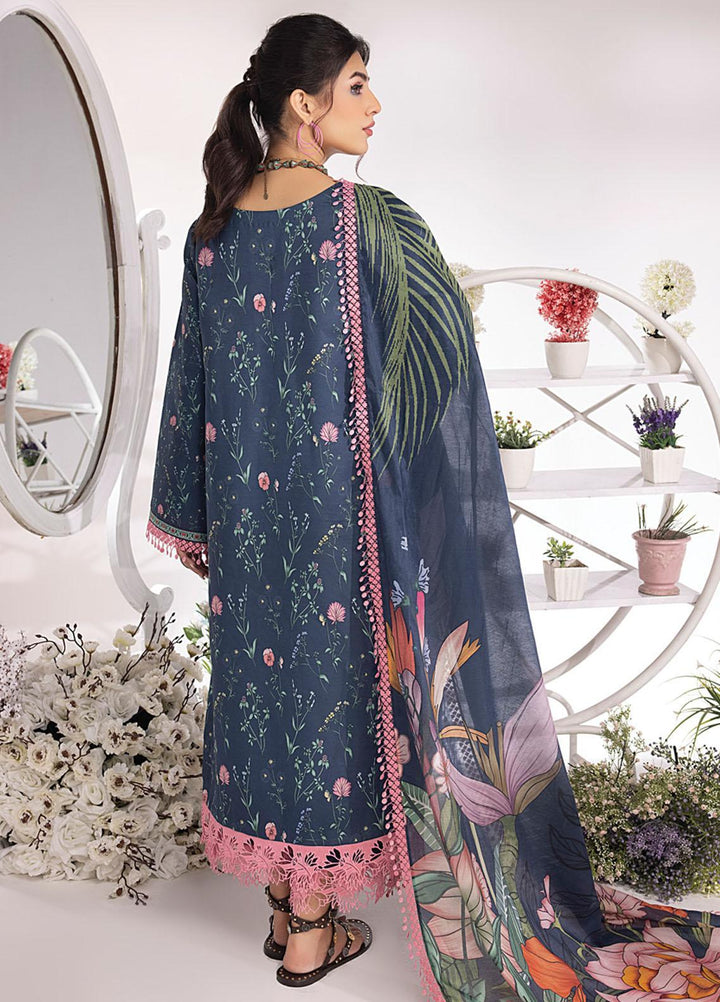 Rang Rasiya Printed Lawn Suits Unstitched 3 Piece RR23SB D-06 Azure - Summer Collection