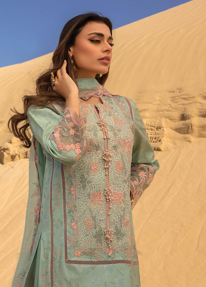 Rang Rasiya Embroidered Lawn Suits Unstitched 3 Piece RR23SP 01 Orchid - Premium Collection