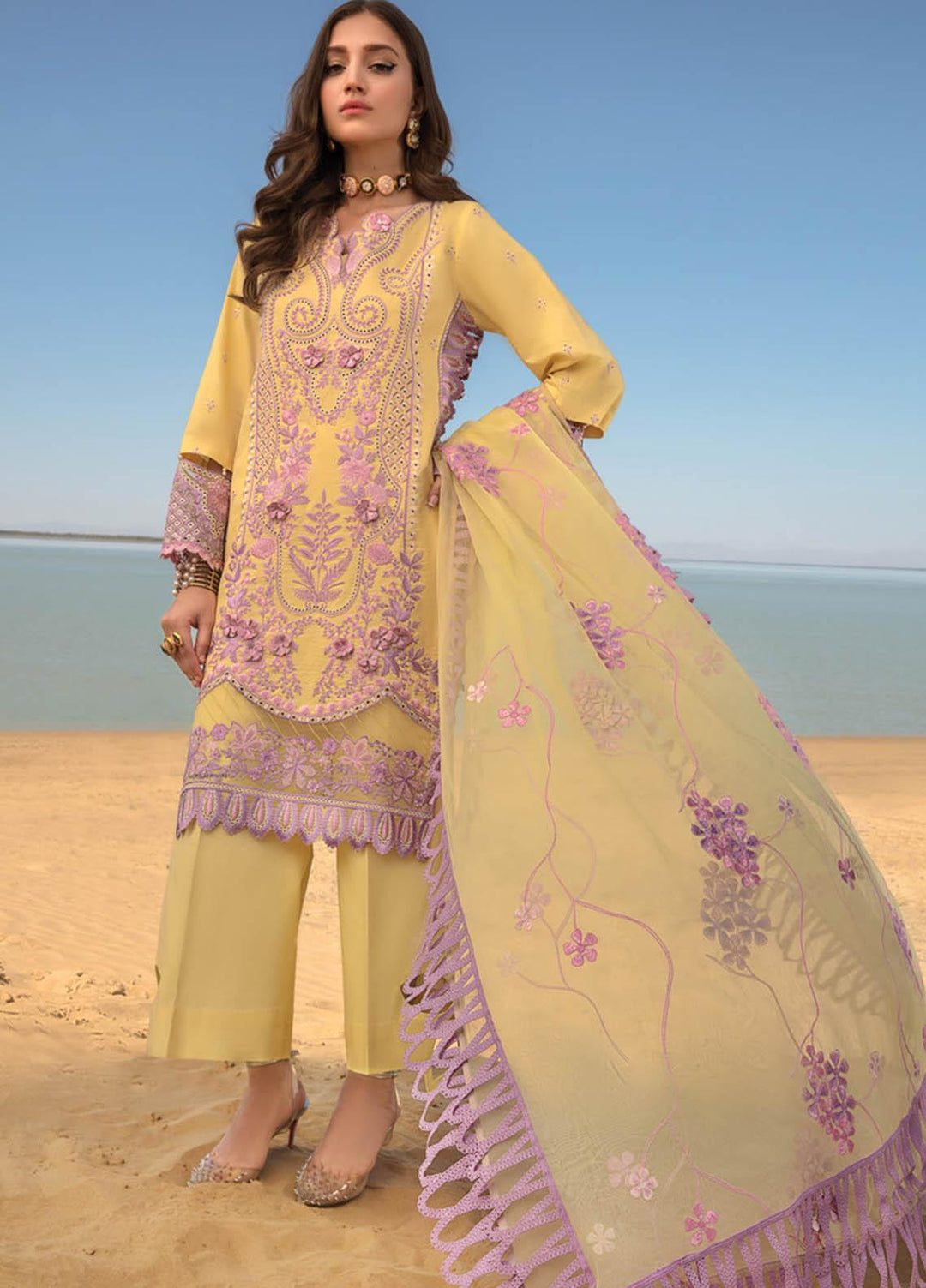 Rang Rasiya Embroidered Lawn Suits Unstitched 3 Piece RR23SP 05 Isabella - Premium Collection