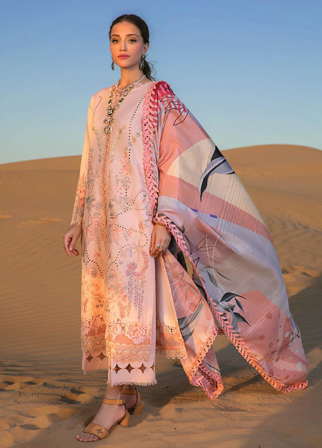 Rang Rasiya Embroidered Lawn Suits Unstitched 3 Piece RR23SP 08 Rameen - Premium Collection