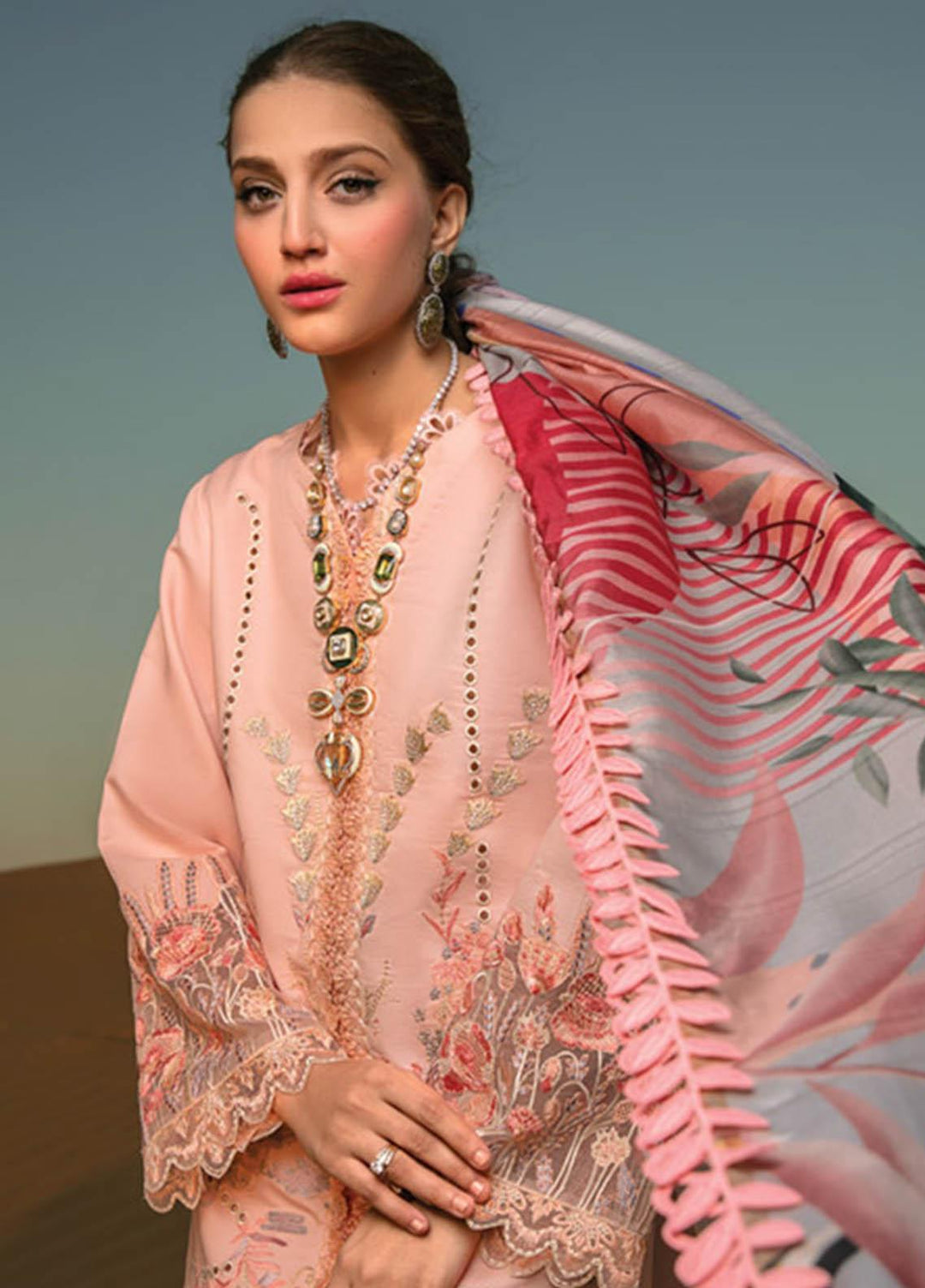 Rang Rasiya Embroidered Lawn Suits Unstitched 3 Piece RR23SP 08 Rameen - Premium Collection