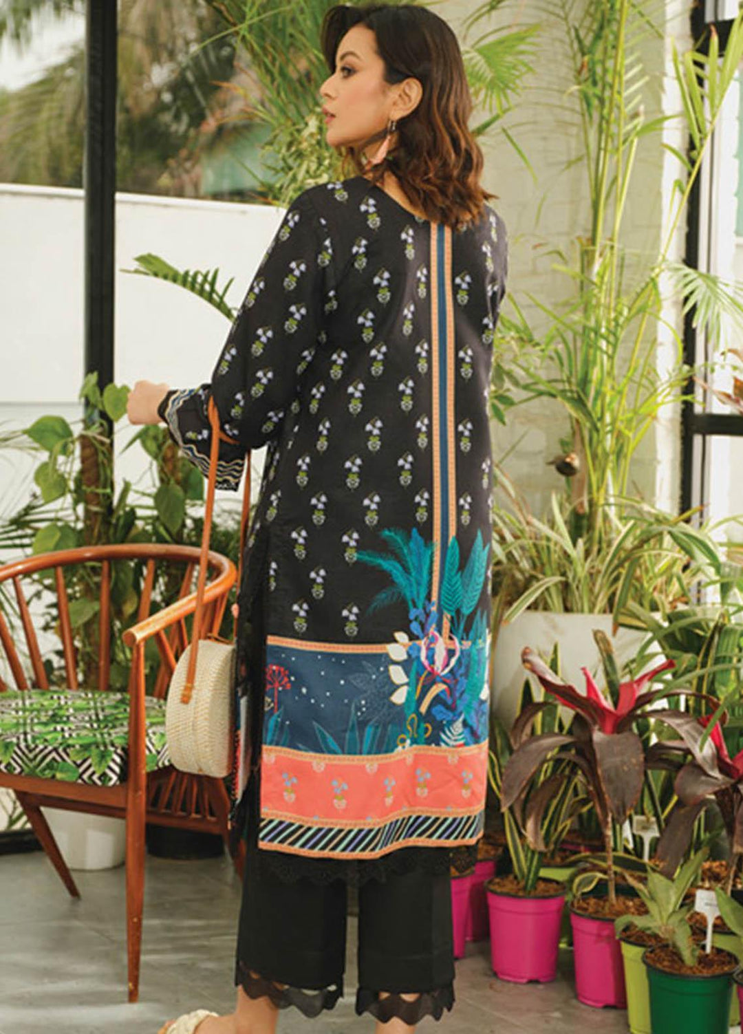 Rang Rasiya Printed Lawn  Unstitched Kurti RR23T 05 Onyx - Summer Collection