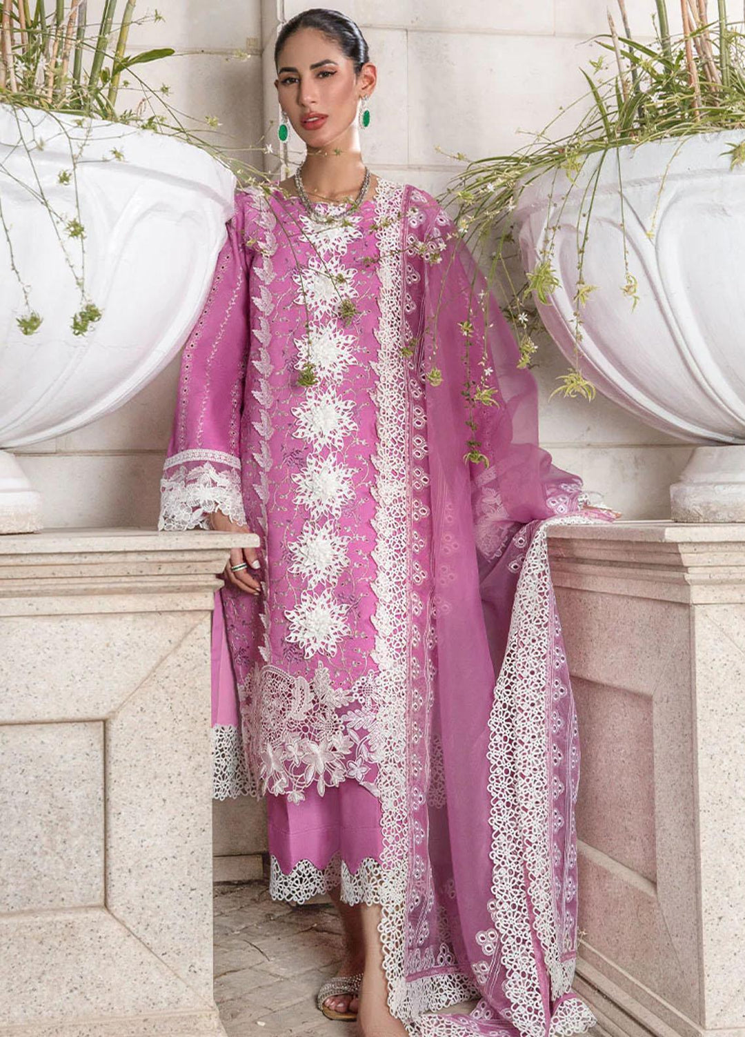 Rang Rasiya Embroidered Lawn Suits Unstitched 3 Piece RR23C Liana - Festive Collection