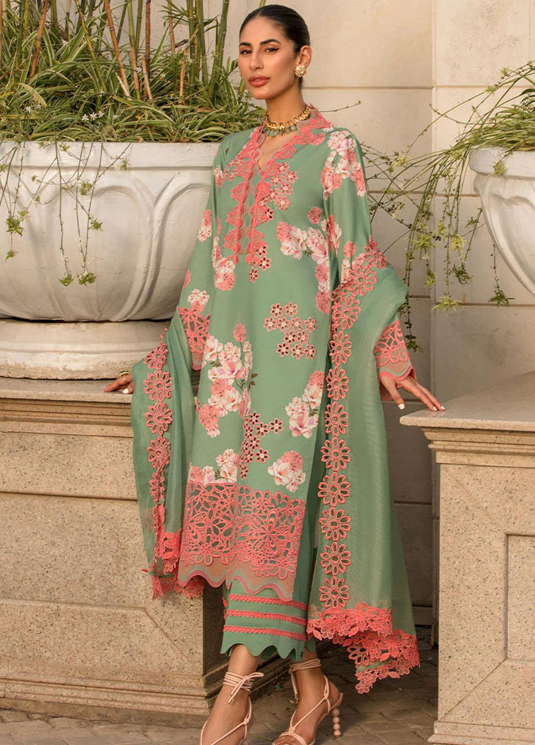 Rang Rasiya Embroidered Lawn Suits Unstitched 3 Piece RR23C Zoey - Festive Collection
