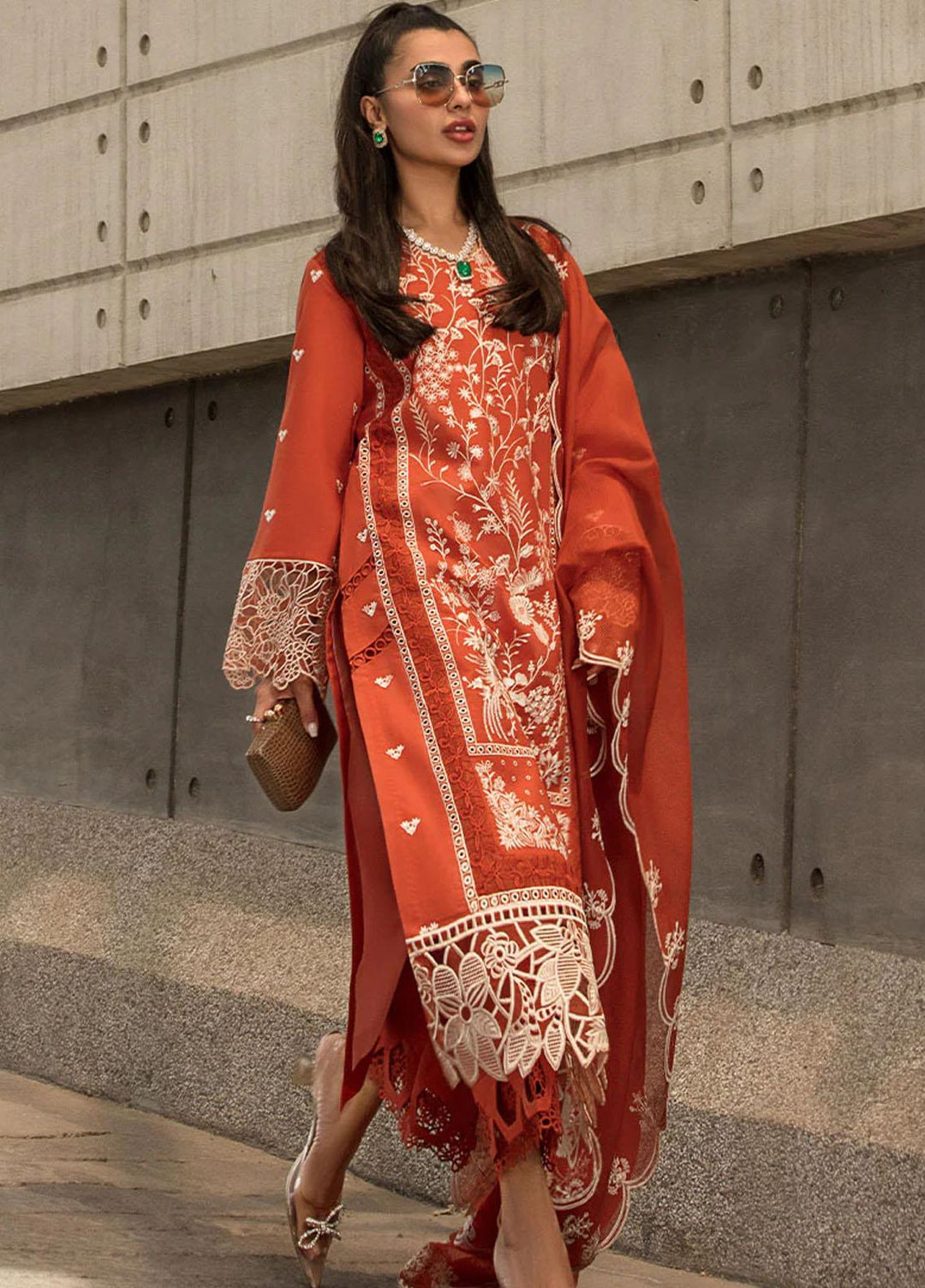 Rang Rasiya Embroidered Lawn Suits Unstitched 3 Piece RR23C Nora - Festive Collection