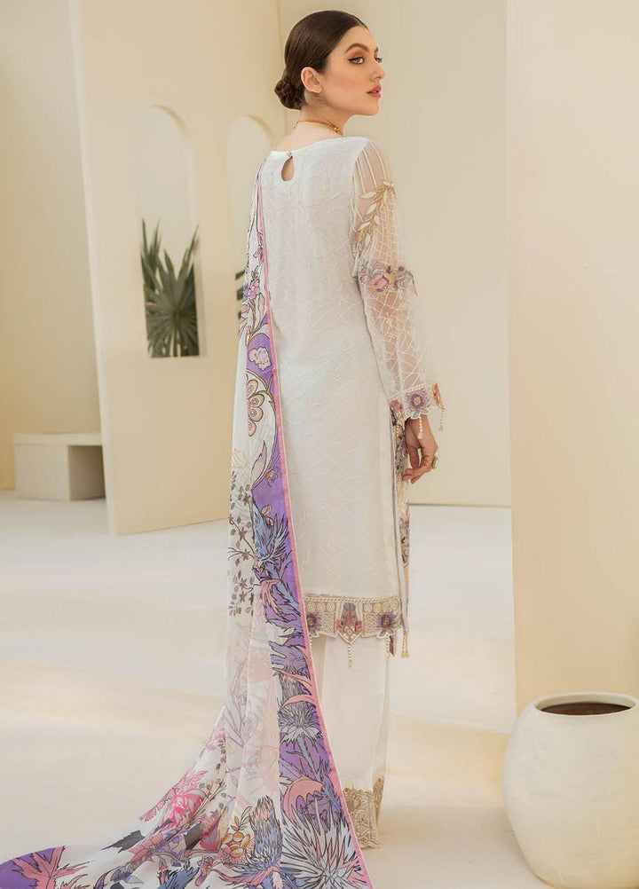 Rangoon by Ramsha Embroidered Chiffon Suits Unstitched 3 Piece RSH21RC D-709 - Luxury Collection