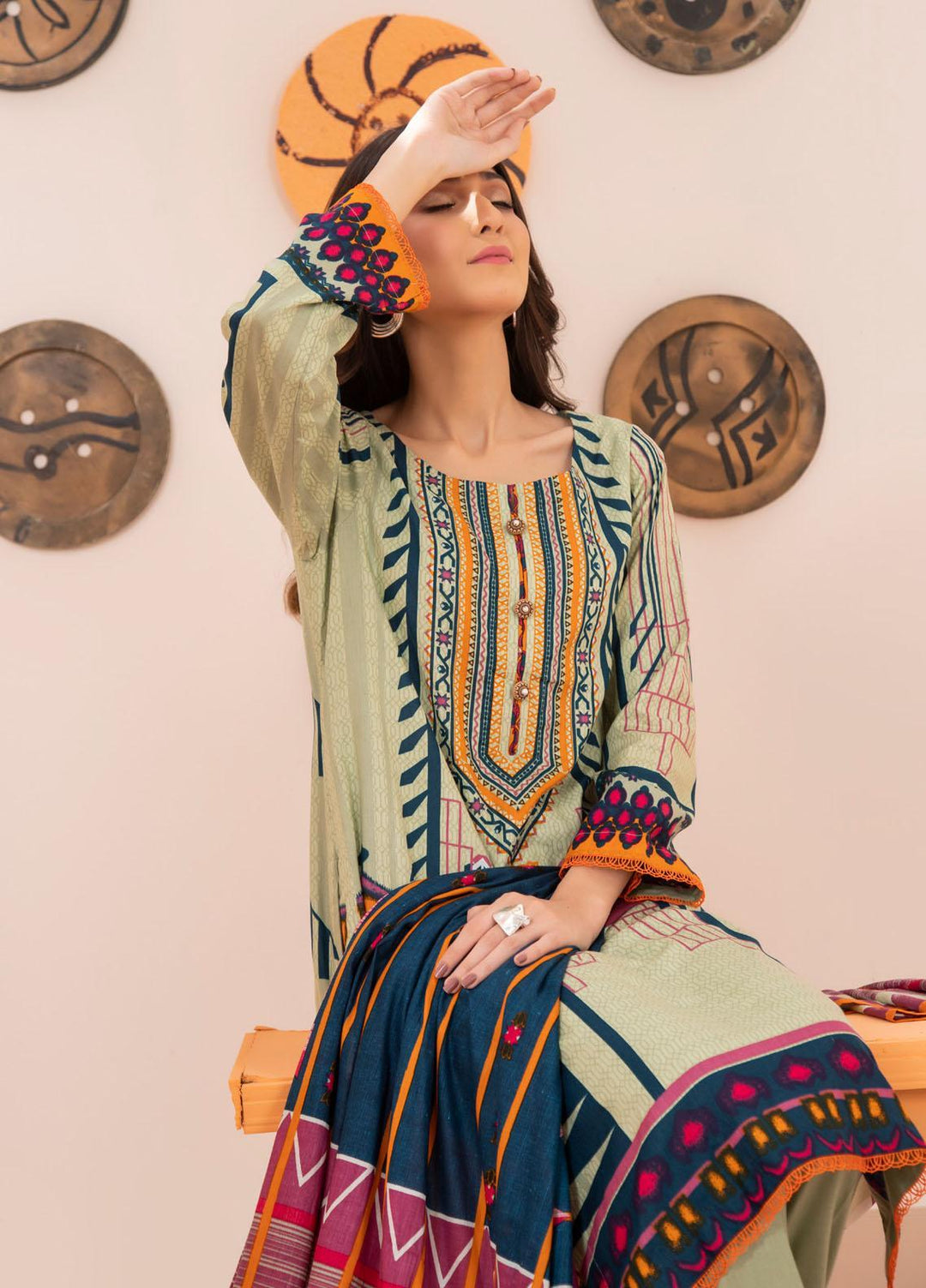 Rangreza by ZS Textiles Printed Cotton Suits Unstitched 3 Piece ZS21RM ZS-02 - Mid Summer Collection