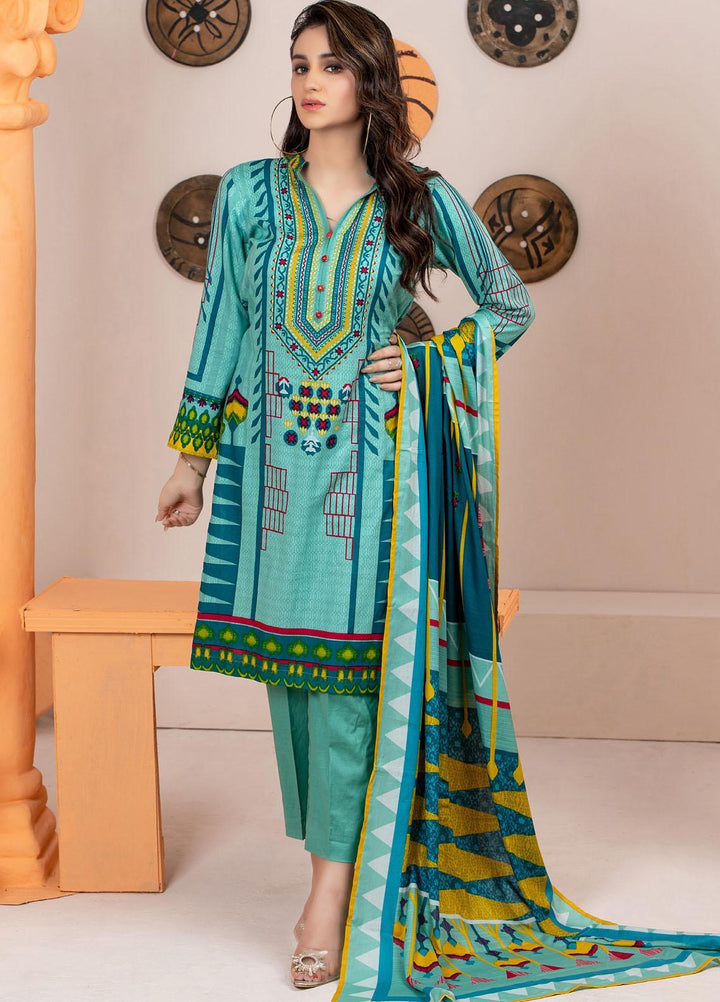 Rangreza by ZS Textiles Printed Cotton Suits Unstitched 3 Piece ZS21RM ZS-09 - Mid Summer Collection