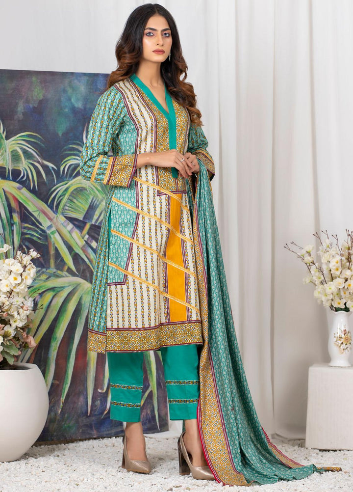 Rangreza by ZS Textiles Printed Cotton Suits Unstitched 3 Piece ZS21RM ZS-10 - Mid Summer Collection
