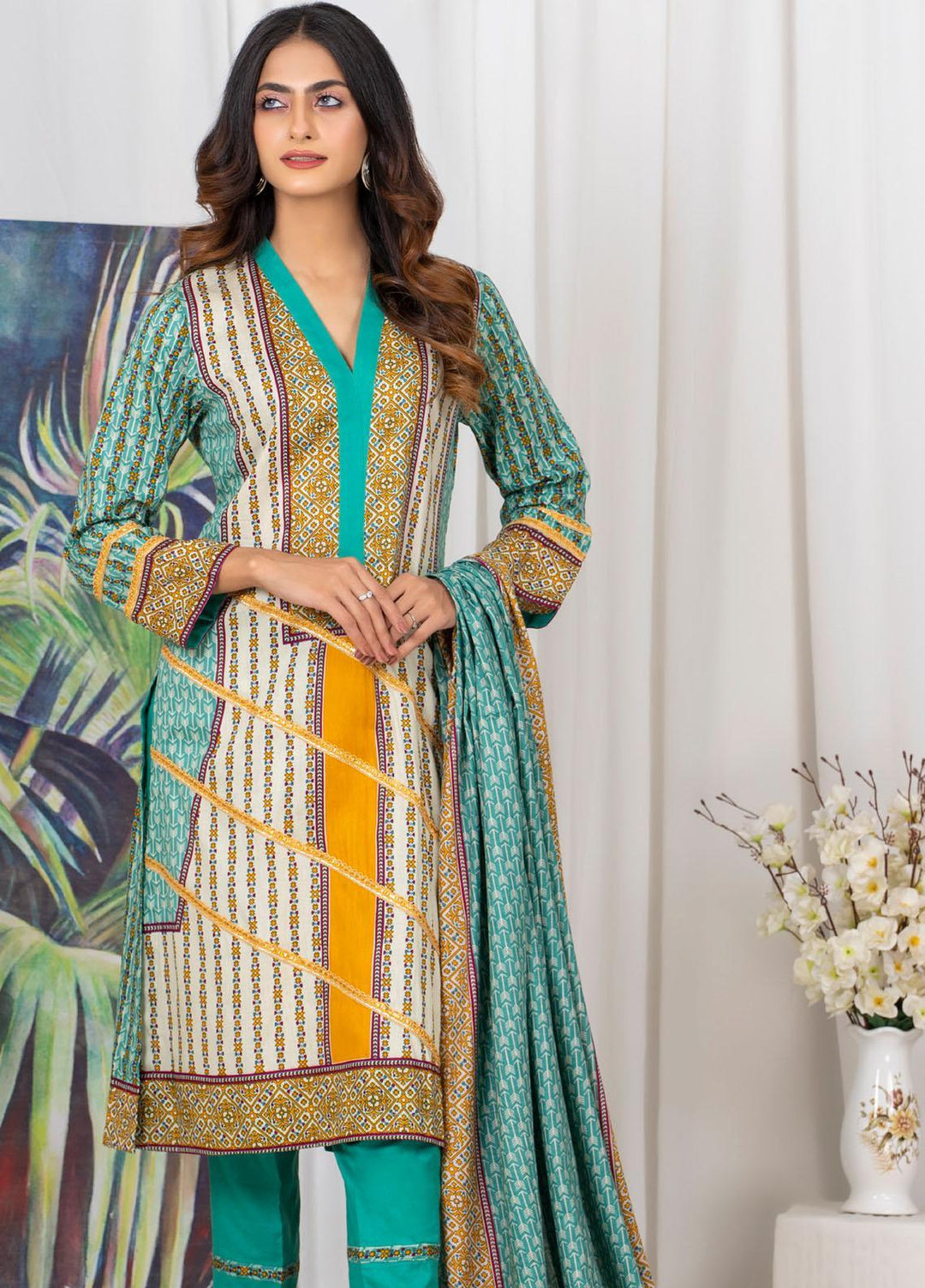 Rangreza by ZS Textiles Printed Cotton Suits Unstitched 3 Piece ZS21RM ZS-10 - Mid Summer Collection