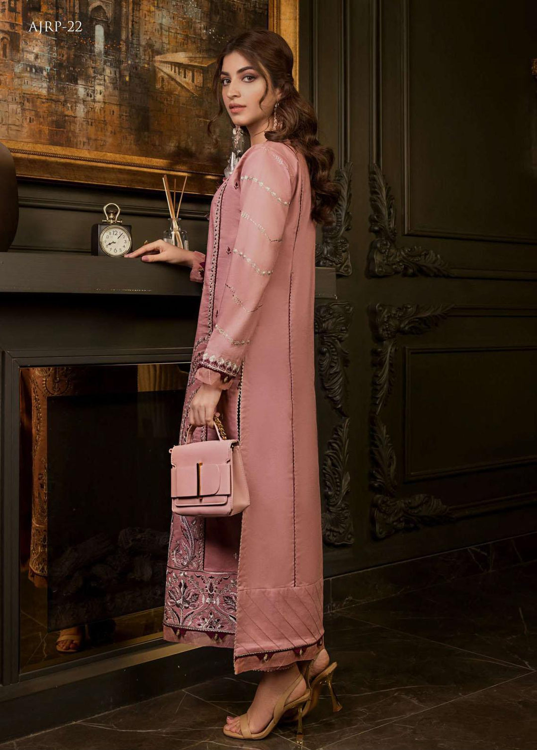 Rania by Asim Jofa Embroidered Lawn Suits Unstitched 2 Piece AJ23R AJRP-22 - Summer Collection