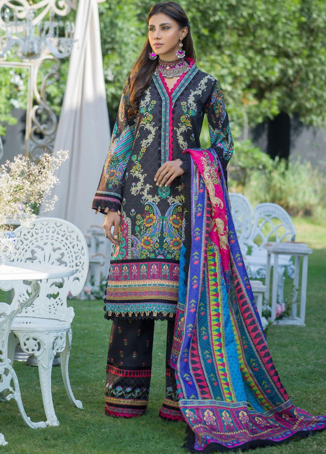 Rania By Asim Jofa Printed Lawn Suits Unstitched 3 Piece AJ22RB AJPR-07 - Summer Collection