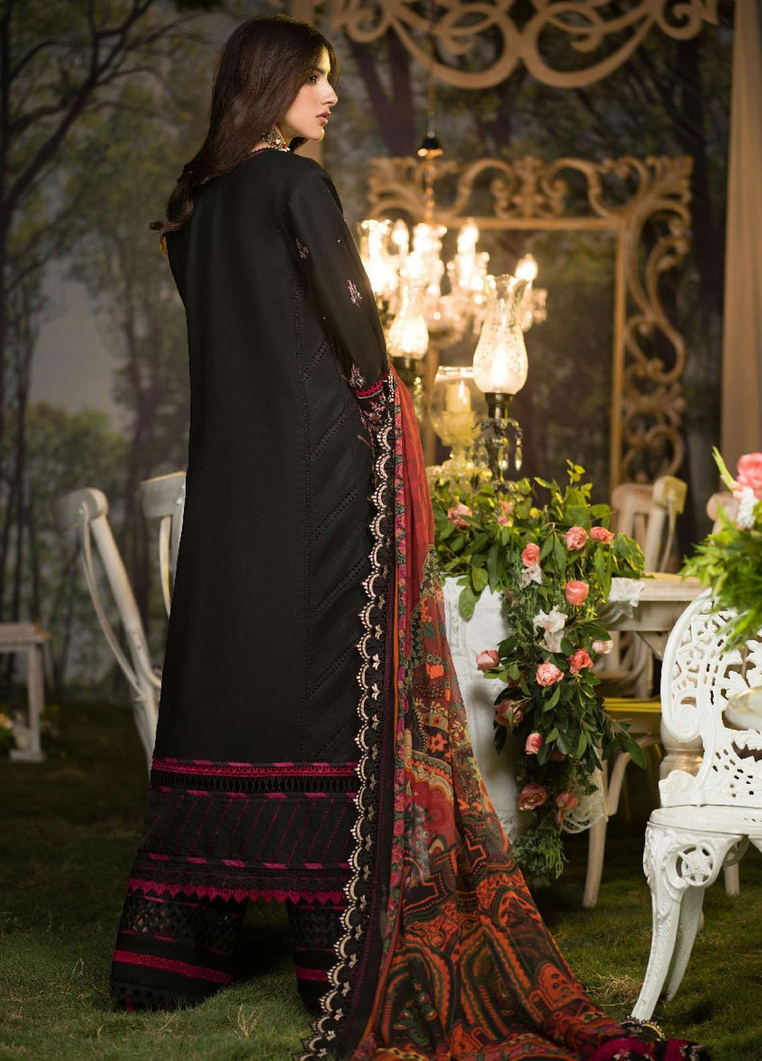 Rania By Asim Jofa Embroidered Lawn Suits Unstitched 3 Piece AJ22RR AJPR-36 - Summer Collection